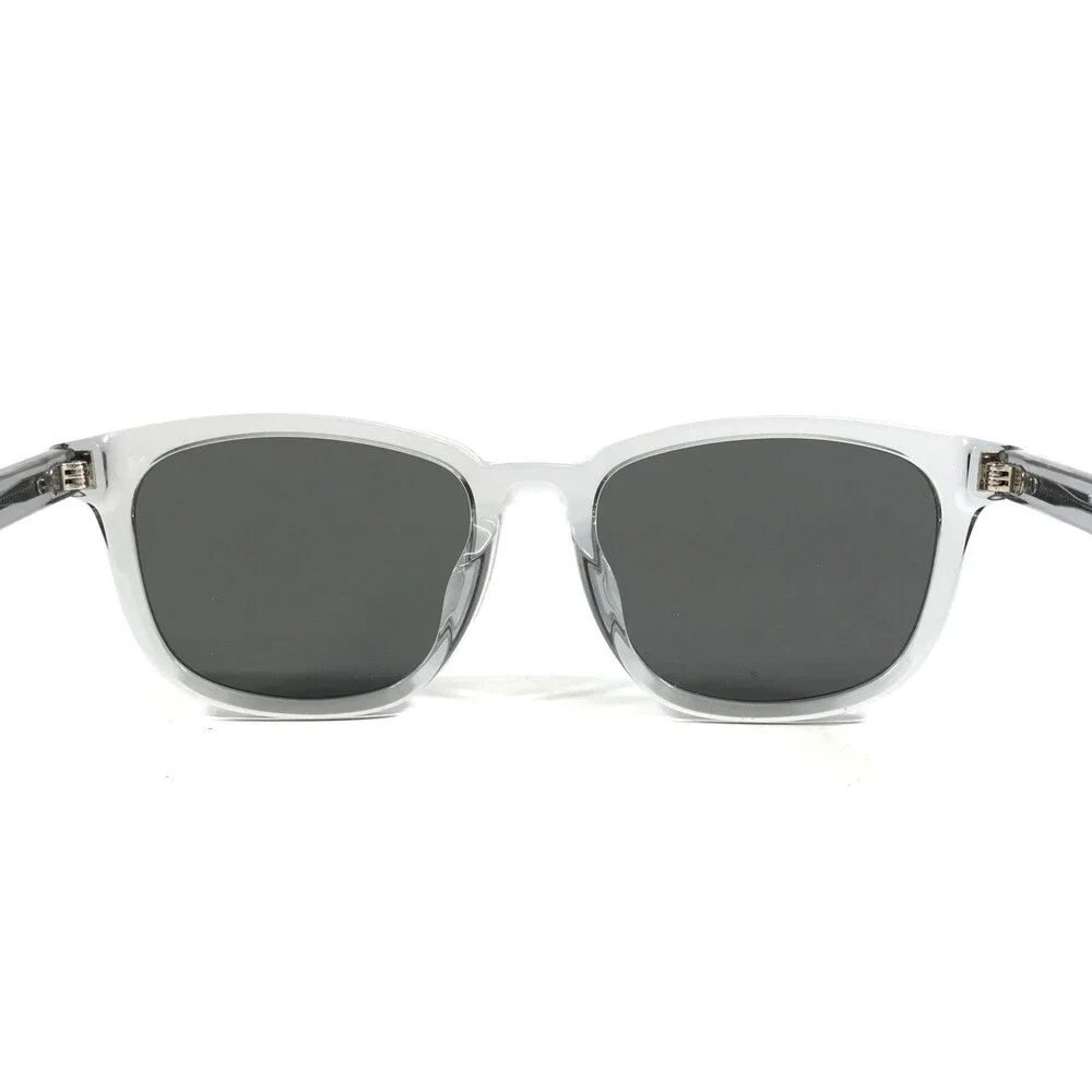 Prada Sunglasses SPRA21 19T-175 Transparent Gray Square Frames with Gray Lenses